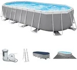 Prism Frame Oval Pool Swimming Pool 610x305x122 Cm Schwimmbad Filterpumpe - Intex
