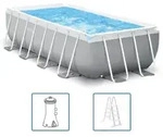 Intex - Frame Swimming Pool Set 'prism Quadra Ii', Grau, 400 X 200 X 100 Cm, Inkl.