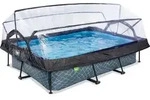 Exit Toys - Exit Stone Pool 300x200x65cm Mit Filterpumpe Und Abdeckung - Grau