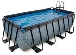 Exit Stone Pool 400x200x122cm Mit Filterpumpe - Grau
