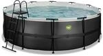 Exit Toys - Exit Black Leather Pool &Oslash;427x122cm Mit Sandfilterpumpe - Schwarz
