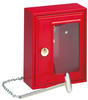 Burg-W Notschlüsselbox rot 6161 mit Scheibe u. Hammer