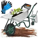 Schubkarre Garden - 100 Liter Volumen - 210 Kg - Luftreifen Mit Metall Felge - Wanne