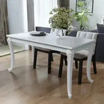 Esstisch 116 X 66 X 76 Cm Hochglanz Wei&szlig; - Vidaxl