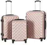 Teenpull &ndash; Hartschalen-trolley-set 3 Stk. Ros&eacute;gold Abs