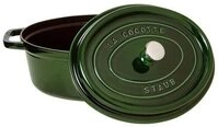Staub Ovale Cocotte Aus Emaille Gusseisen Basilikum 5,5l