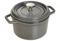 Cocotte Br&auml;ter Gusseisen Rund 14cm Graphitgrau - Staub