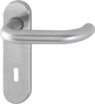 Hoppe - Kurzschildgarnitur Paris E138z/353k Edelstahl F69 Ob Abgerundet