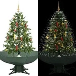 Schneiender Weihnachtsbaum Mit Schirmfu&szlig; Gr&uuml;n 140 Cm Vidaxl