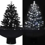 Vidaxl - Schneiender Weihnachtsbaum Mit Schirmfu&szlig; Schwarz 75 Cm Pvc