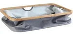 W&auml;schekorb Bahari Aus Bambus, W&auml;schekorb, Faltbar, 50 L, Grau, Bambus Braun,