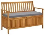 Gartenbank Mit Stauraum 120 Cm Massivholz Akazie Vidaxl