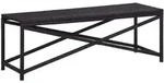 Gartenbank 120 Cm Poly Rattan Schwarz Vidaxl