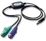Aten Uc10km-at Ps/2-kabel 0,9 M 2x 6-polig Mini-din Usb A Schwarz