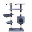 Katzen-kratzbaum 125 Cm Dunkelblau Vidaxl