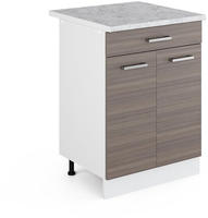 Vicco - K&uuml;chenunterschrank R-line, Edelgrau, 60 Cm Mit Schublade, Ap Marmor