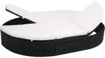 Vidaxl - Outdoor-loungebett Mit Kissen Poly Rattan Schwarz