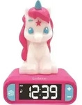 Lexibook Digital Night Light Alarm Clock - Unicorn - 3d Light And Sound - White And