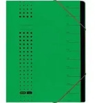 Ordnungsmappe Chic Din A4 320g/m2 Intensivkarton Recycelt Farbe: Gr&uuml;n 7 F&auml;cher