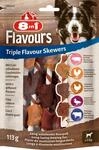8in1 - Flavours Kaustange Triple Flavour Skewers 113 G Hundeleckerlis