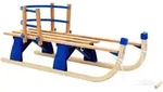 Vidaxl Klappschlitten Mit R&uuml;ckenlehne Holz 119 Cm