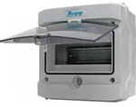 Kopp - Aufputz-feuchtraum-verteilerkasten N8d, Ip65, Mit T&uuml;r, 1-reihig, 8 Pole
