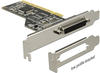 Delock - pci Card 1x Parallel inkl. low Profile Blende (89362)