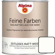 Alpina Feine Farben Lack Zeitloses Matt-wei&szlig; 750ml Edelmatt Buntlacke