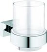 Essentials Cube - Zahnb&uuml;rstenbecher Mit Halter, Verchromt 40755001 - Grohe