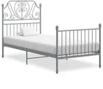 Bettgestell Grau Metall 100x200 Cm Vidaxl