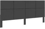 Kopfteil Dunkelgrau Stoff 200&times;200 Cm Vidaxl