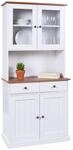 Sideboard Mit 2 T&uuml;ren Und 2 Schubladen In Wei&szlig; Wasserlackierter Massiver Kiefer Und