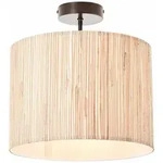 Brilliant Lampe, Wimea Deckenleuchte 30cm Schwarz/holzfarbend, 1x A60, E27, 52w, F&uuml;r