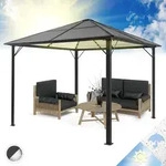 Pantheon Solid Sky Ambient Solar Pavillon Mit Grauem Dach 3x3m Polycarbonat