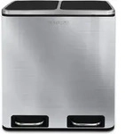 Casa Pura - Tretm&uuml;lleimer Felix Trennsystem Edelstahl 2 X 15 Liter (30 Liter)