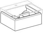 Geberit Xeno 2 Waschtischunterschrank 580x220x462mm, 1 Schublade,