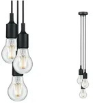 Paulmann - Neordic 3er Pendelleuchte Ketil Schwarz 10 Cm E27 20 W Dimmbar