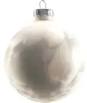 Trendline - Weihnachtskugeln Aus Glas &Oslash; 80 Mm 6 St&uuml;ck Wei&szlig; Christbaumkugeln Xmas