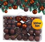 Casaria&reg; Weihnachtskugeln 100er Set Christbaumkugeln Weihnachtsbaumkugeln