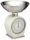 Kitchencraft Living Nostalgia Mechanische K&uuml;chenwaage, 4 Kg (8 Lbs) - Antik Creme