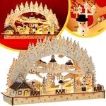 Schwibbogen Weihnachten Batteriebetrieben Timer Kabellos Holz Led Beleuchtung Deko