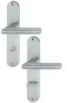 Hoppe - Langschildgarnitur Amsterdam E1400z/302 Edelstahl F69 Sk/ol 78 Mm