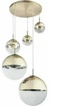 H&auml;nge Pendel Lampe Arbeits Zimmer Glas Kugel Strahler Decken B&uuml;ro Leuchte Gold