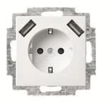 Busch-jaeger Schuko-2x Usb Steckdose 20 Eucb2usb-914