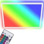 Led Panel Dimmbar Fernbedienung Rgb Ultraflach 15w Wei&szlig; Kunststoff Briloner