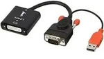 Lindy 38184 Videokabel-adapter 0,2 M Dvi-d Vga (d-sub) + Usb Schwarz, Orange