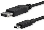 Startech St Cdp2dpmm1mb - Adapterkabel Usb Typ-c Stecker Auf Dp Stecker, 4k, 1 M