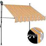 Vidaxl - Einziehbare Markise Handbetrieben Mit Led 100 Cm Gelb Und Blau