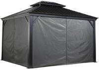 Vorhang-set Passend Zu Messina/mykonos 10x12, Anthrazit, Polyester - Sojag