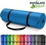 Tresko&reg; Yogamatte Fitnessmatte Gymnastikmatte Pilates 185x60x1,0cm Blau